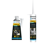Ultima, герметик силиконовый санитарный бесцветный, 80ml (1к.-12шт.)