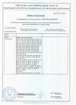 Сертификат на Винты с цилиндрической головкой DIN 912 внутренний шестигранник 6